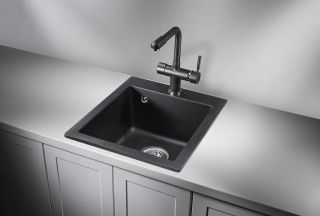 Мойка кухонная Granula Kitchen Space 4201, ЧЁРНЫЙ